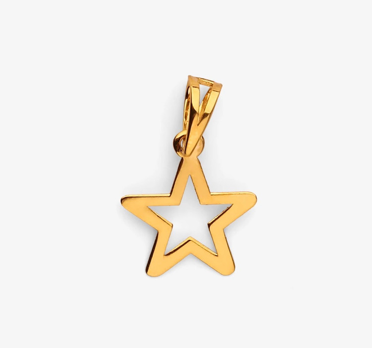 گردنبند زنانه با آویز طلا مدل star
